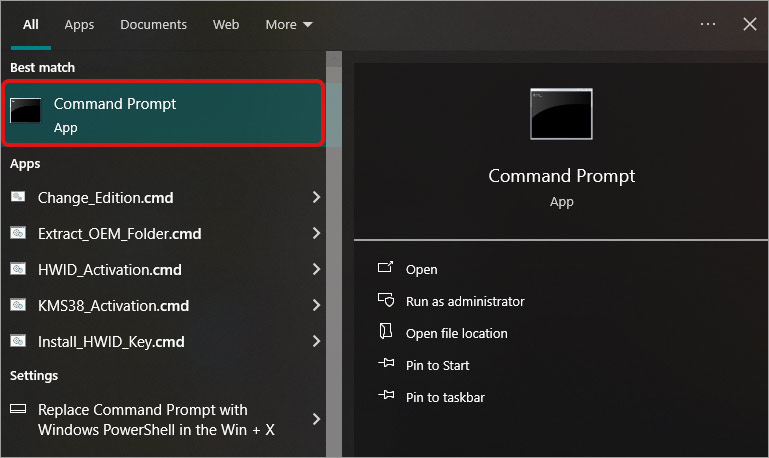 selecteer-commandoprompt