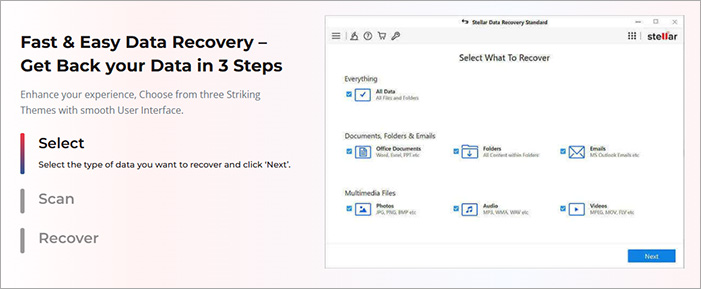 3 eenvoudige stappen met Stellar software