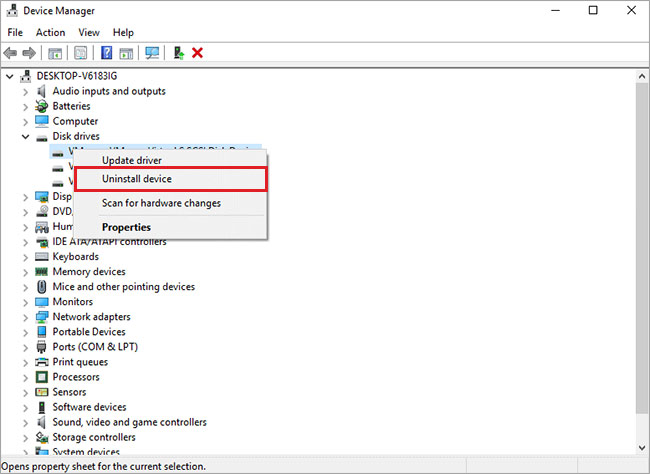 sélectionner-désinstaller-périphérique