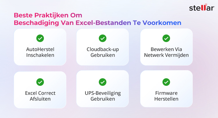 Beste praktijken om beschadiging van Excel-bestanden te voorkomen