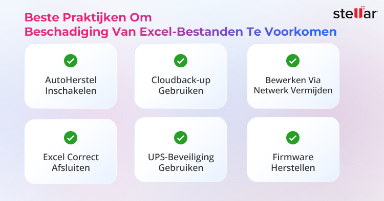 Beste praktijken om beschadiging van Excel-bestanden te voorkomen