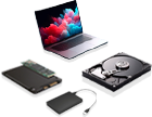 Data terughalen van computers en externe schijven